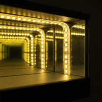 Lampe murale intelligente à détecteur de présence humaine InfinityGarageKeychain, lumière LED automatique, lampe tunnel créative pour la décoration d'entrée