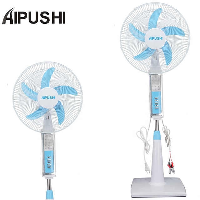 2022 New Product Hot Selling 12v 16inch Rechargeable Lithium Battery Fan 5v USB Mobile Port Dc Fan with Led Light Great Price