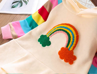 Personnalisable nouveau pull à capuche pour filles arc-en-ciel à manches longues T-shirt bas chemise hauts automne filles pull