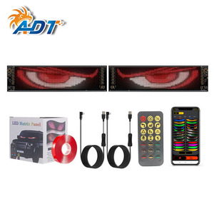 Panneau LED matriciel flexible 16*64 pixels, 1 application, 2 commandes, 374 * 92 mm, affichage d'animation automatique pour camion/voiture - Product Image 3