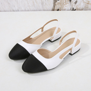 <span class=keywords><strong>Sandali</strong></span> Slingback <span class=keywords><strong>Donna</strong></span> <span class=keywords><strong>Taglie</strong></span> <span class=keywords><strong>Grandi</strong></span> con Blocchi di Colore, Classici con Punta Quadrata, <span class=keywords><strong>Sandali</strong></span> Bassi Senza Tallone, per Uso Quotidiano, Eleganti e alla Moda - Product Image 3