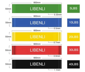 Chất Lượng Cao Phòng Tập Thể Dục Tập Thể Dục Ban Nhạc In Logo Kéo Dài Nhà Tập Thể Dục Chống-Trượt Latex Vòng Đàn Hồi - Product Image 2