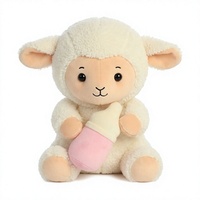 Peluche douce en forme de mouton, poupée agneau avec biberon, jouet Kawaii, OEM ODM personnalisé