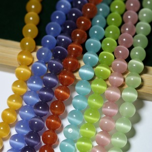 1 Filo di Perline di Cristallo Multicolore Rotonde Effetto Occhio di Gatto in Vetro <span class=keywords><strong>per</strong></span> Creazione di Gioielli Braccialetti Accessori Fai da Te - Product Image 4