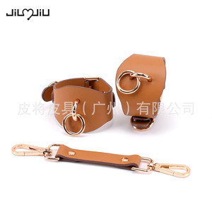 Produits pour adultes SM, plaisir sexuel des couples, bondage, menottes, jouets sexuels alternatifs pour esclaves sexuels, menottes en cuir véritable - Product Image 1