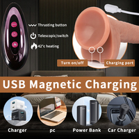 Machine sexuelle à poussée réaliste en silicone pour femmes, 10 modes de vibration, télécommande, jouet pour point G et stimulation anale, plaisir ultime