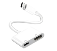 USB-C zu HDTV Adapter 4K 60Hz HDTV mit 100W PD Multiport Digital AV Konverter für iPhone 17 16 iPad MacBook Samsung Projektor