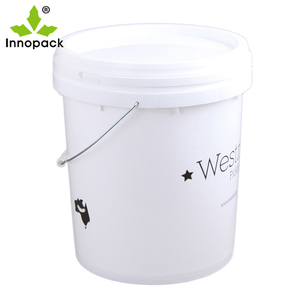 Seau à peinture blanc de 20 <span class=keywords><strong>litres</strong></span> avec poignée, seau vide de 5 gallons, baril en <span class=keywords><strong>plastique</strong></span> avec couvercles - Product Image 3