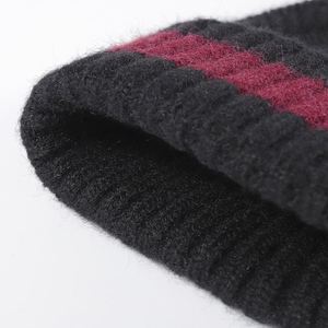 Custom logo <b>Beanie</b> <b>Hats</b> Unisex Short Skull Cap High Quality Winter Outdoor Designer Knitted <b>Hat</b> Warmth Stripes Pattern - Product Image 4