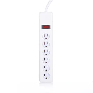 Bảo vệ Tăng điện dải 6-Outlet mở rộng 1.2m Trắng