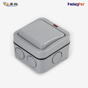 Interruptor de pared para exteriores, resistente al agua, de 1 vía, 20A, IP65, material de PC, para uso en interiores y exteriores - Product Image 2