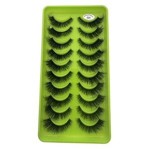 Faux cils synthétiques faits à la main en bande complète, cils courts et volumineux, 10 paires, fournitures de beauté, maquillage - Product Image 5