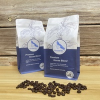 AT Pack Nouvelle Arrivée Sacs à café à fond plat de 250g avec valve Sac à fente pour carte kraft Poche avec fente pour carte Sacs d'emballage pour café