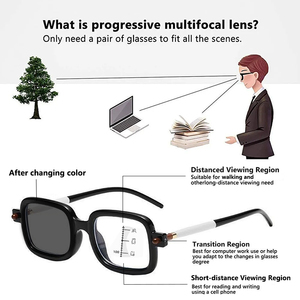 Lunettes de lecture progressives <span class=keywords><strong>multifocales</strong></span> intelligentes à zoom photochromique anti-lumière bleue haute définition - Product Image 3