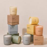 Bougie parfumée personnalisée dans un bocal en verre, écologique, parfum d'ambiance pour la maison, aromathérapie, décoration de chambre, prix d'usine, vente en gros