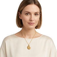 Collier Pendentif Coquillage Unisexe Minimaliste et Élégant, Chaîne de Clavicule Chic en Acier Inoxydable, Accessoire Tendance