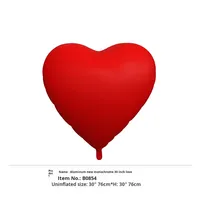 Nouveau ballon en aluminium mat en forme de cœur à cinq branches de 30 pouces, 1 couleur, marque TJ, modèle WJX, pour mariage, anniversaire, Saint-Valentin