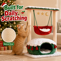 Arbre à chat multi-niveaux personnalisable avec poteau en sisal, lit suspendu, grotte et cachette – Logo OEM/ODM disponible