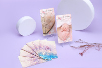 Cartes oracle de tarot d'affirmation minuscule rose imprimées sur mesure, mini cartes de tarot arc-en-ciel avec boîte
