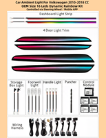 Kit de Actualización de Iluminación Interior LED de 64 Colores con Luz Ambiental Symphony para Autos CC 2010-2018, 12V, Certificado CE