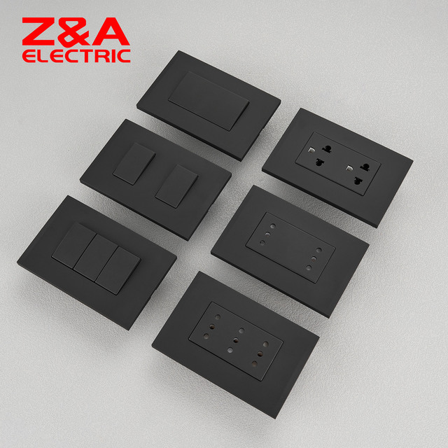AB SERIES US Italy Peru Standard Switch USB Socketes Wall Electrical Wall Switch
