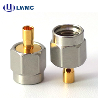 Adaptador Coaxial RF de Alta Precisión SMA Macho para Soldar, de Fácil Desmontaje, para Equipos Médicos de Control Industrial y Cable CXN3506