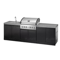 Barbecues à gaz pour cuisine extérieure, plan de travail en acier inoxydable, armoires en acier inoxydable 304, barbecues à gaz