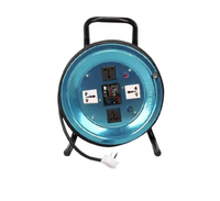 Rallonge électrique portable ronde avec cordon de 30m, 50m, 100m de longueur, équipée de différentes prises