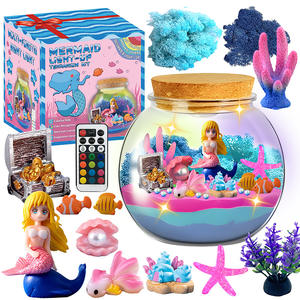 2024 meilleure vente sirène Terrarium artisanat Kit pour enfants Led veilleuse à distance sirène cadeaux d'anniversaire jouets pour les filles - Product Image 1