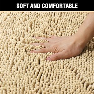Chenille Bathroom Rugs Extra Soft and Absorbent Shaggy <strong>Bath</strong> <strong>Mat</strong> Machine Washable Non-Slip Plush Carpet <strong>Runner</strong> for Tub - Product Image 2