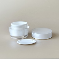 Pot cosmétique en acrylique cylindrique de 30g/50g avec bouchon à vis pour crème visage