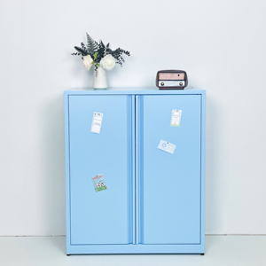 Grande quantité Armoire <span class=keywords><strong>de</strong></span> <span class=keywords><strong>rangement</strong></span> en acier <span class=keywords><strong>de</strong></span> couleur personnalisée Buffet nordique en acier à 2 portes pour le salon - Product Image 1