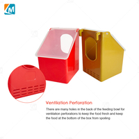 Mangeoire suspendue aléatoire en couleur unie YYX pour poulets, pigeons, cailles, perroquets, écureuils – Mangeoire à oiseaux sécurisée pour fenêtre