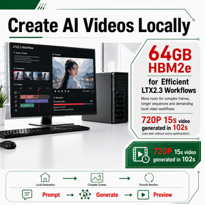 CMP 170HX 8GB GPU พร้อม VRAM 64GB แบบปลดล็อค และการปรับแต่งคาปาซิเตอร์ เหมาะสำหรับอุปกรณ์เร่งความเร็วเซิร์ฟเวอร์ AI แบบ PCIe X16 เต็มรูปแบบ - Product Image 3