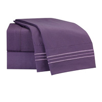 Ensemble de drap housse en polyester de haute qualité taille personnalisée ensemble de drap de lit housse de couette Queen King