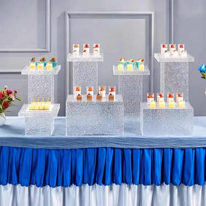 PMMA High Quality Acrylic Square Pillar Column Plinth <strong>Pedestal</strong> Cylinder <strong>Flower</strong> <strong>Stand</strong> Lucite Riser - Product Image 2