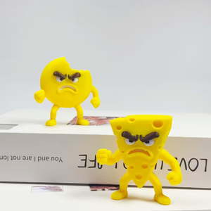 ของตกแต่งรูปชีสโกรธ 3 มิติ พิมพ์ด้วยเทคโนโลยี 3D สมจริง ของขวัญสุดสนุกสำหรับคนรักอาหาร ของตกแต่งชีสสำหรับบ้านและออฟฟิศ - Product Image 4
