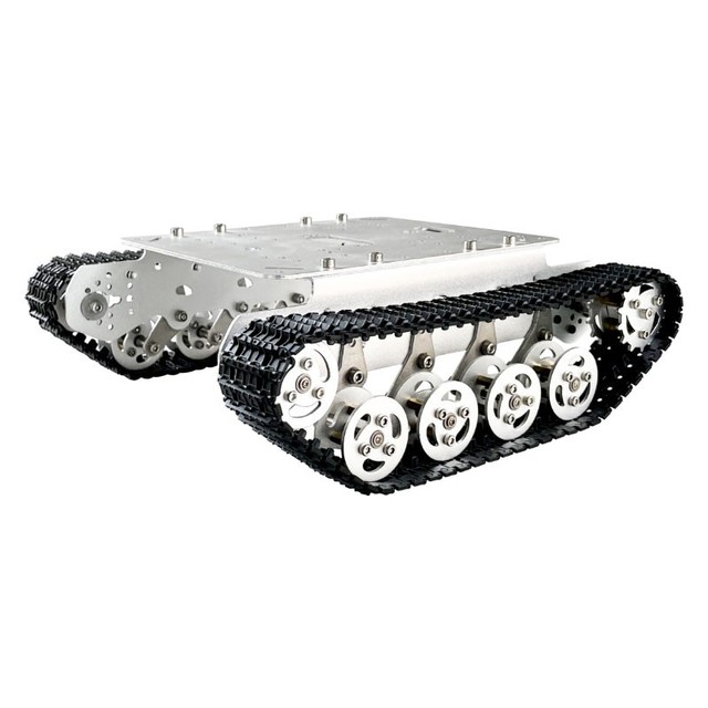 TS100 UNO R3 Electronic Control Development Kit Tracked Mobile Tank Chassis Opensource DIY Robotic Tank with 8KG Load Capacity