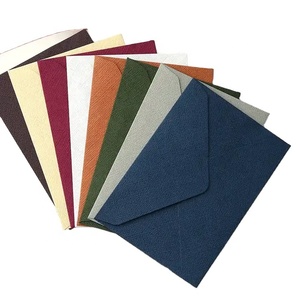 Benutzer definierte Luxus Suade Leinen Umschlag Beutel Vintage Geschenk Leinen strukturierte Umschläge für Einladung karte - Product Image 1