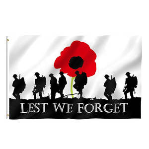 Исторический флаг, как только мы забыли о маковой памятности, день войны, герои, настенный флаг 3 'x 5' фута, полиэстер, для помещений/улицы, мероприятия - Product Image 1