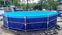 Bâche en PVC anti-fuite durable pour bassin à poissons, bassins pliables en plastique pour l'aquaculture, réservoirs pour poissons