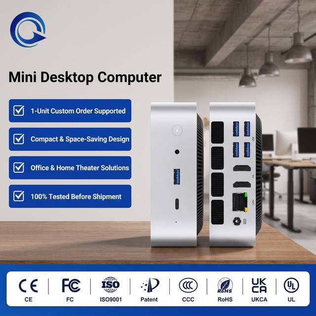 Retail POS Intel Core I3-1215U Mini PC 16GB DDR5 PCIe NVMe SSD Triple4K WiFi 6BT5.2Compact Desktop Computer Wholesale Gaming Pc