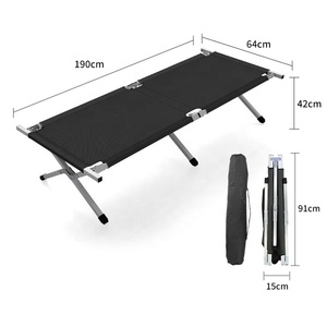 Lit de camping pliable réglable en acier moderne, design nouveau, portable, lit simple pliable - Product Image 3