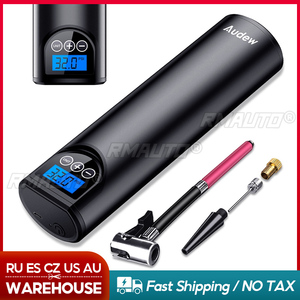 Compresor de Aire Portátil Inalámbrico USB Audew de 12V y 150PSI con Pantalla LCD, Bomba Inflable Manual para Autos, Bicicletas, Neumáticos, Balones y Anillos de Natación - Product Image 1