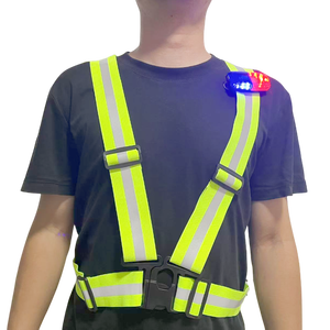 Đèn đeo vai LED sạc lại được, kiểu kẹp, đèn đỏ xanh nhấp nháy, đèn cảnh báo giao thông SF-1, đèn <span class=keywords><strong>strobe</strong></span> cho người lao động - Product Image 6