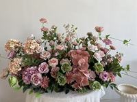 Y-022 Luxe Morandi Kleur Kunstbloemen Grondarrangement Bruiloft Gangpad Bloemendecoratie Op Maat Gemaakt Handgemaakt Evenementendecoratie