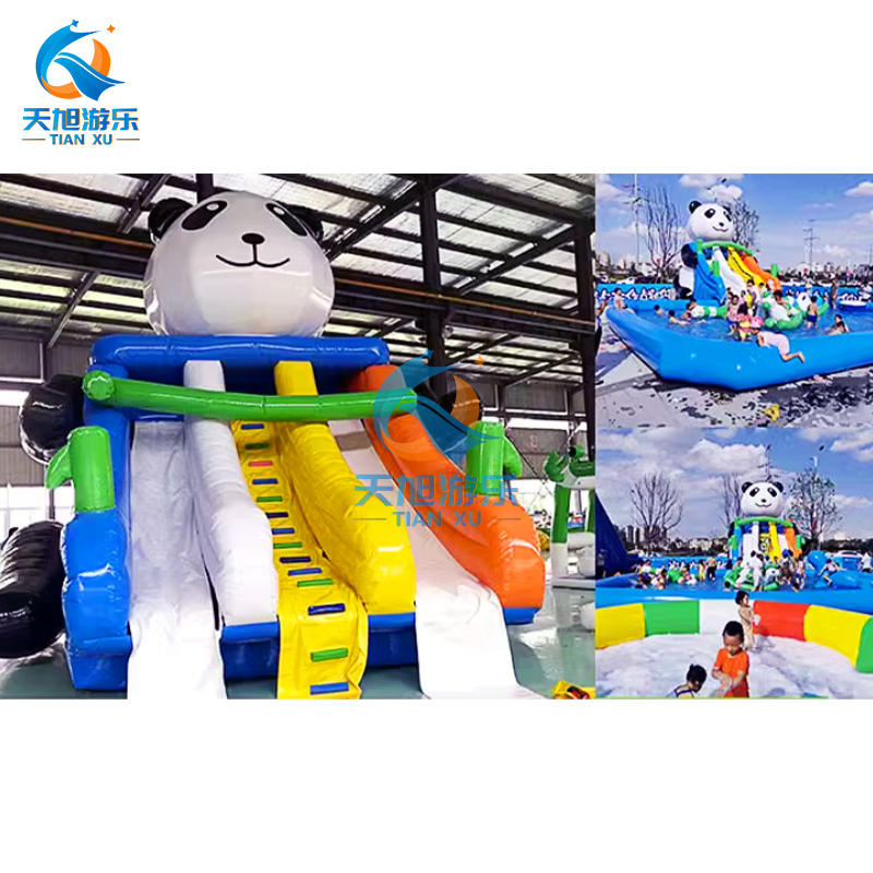 Alibaba Mini Combo Inflatable China Outdoor Commercial PVC Inflatable Water Slide Combo With Swimming ...