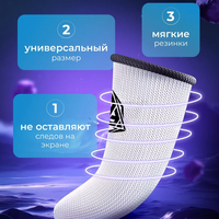 Manchettes de doigts en fibre d'argent Ice Silk pour e-sport, ultra-fines à 0,01 mm, anti-transpiration, adaptées aux jeux PUBG et AOV.