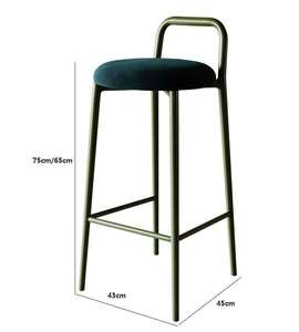 Taburetes de Bar Modernos con Estructura Metálica, Asientos Acolchados y Respaldo Curvo para Islas de Cocina y Bares - Product Image 5
