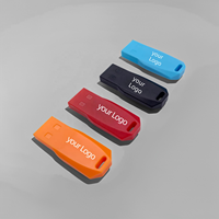 Flashdisk USB Plastik Custom Logo Pabrik 2.0 3.0 Pendrive 32GB Mini Memory Stick Thumb Drive untuk Promosi Bisnis